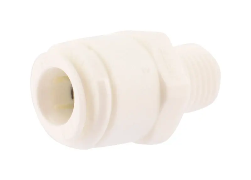 Push To Connect 3/8 In. Od X 1/4 In. D Mip Polypropylene Threaded Adapter