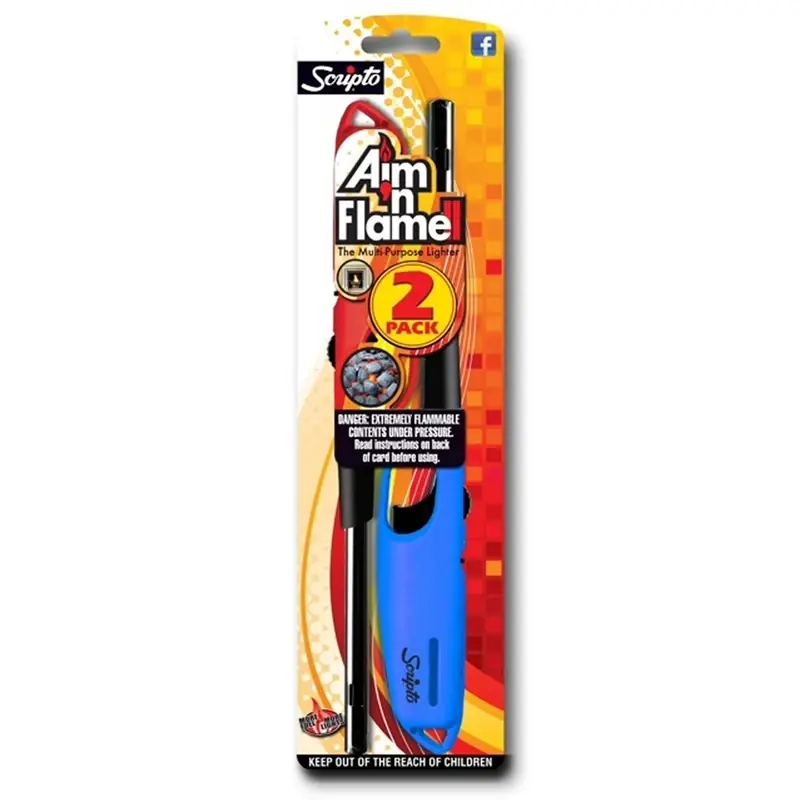 Scripto Aim‘nFlame Torch Flame Utility Lighter 2 Pk