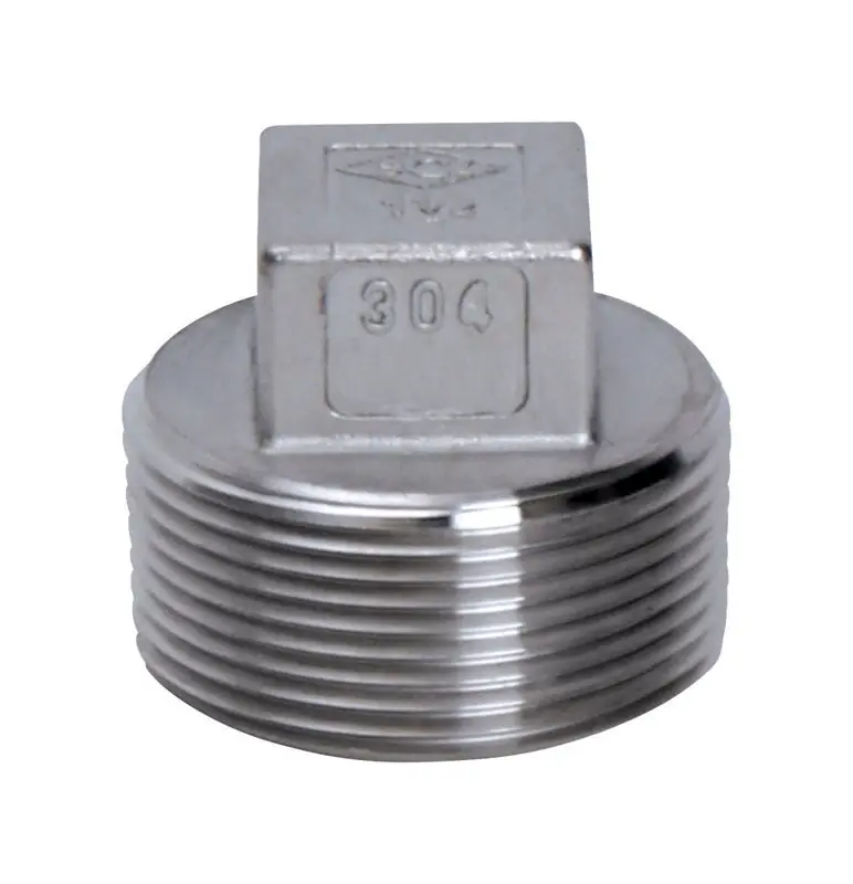 1-1/4 In. Mpt Stainless Steel Square Head Plug - Lead-free