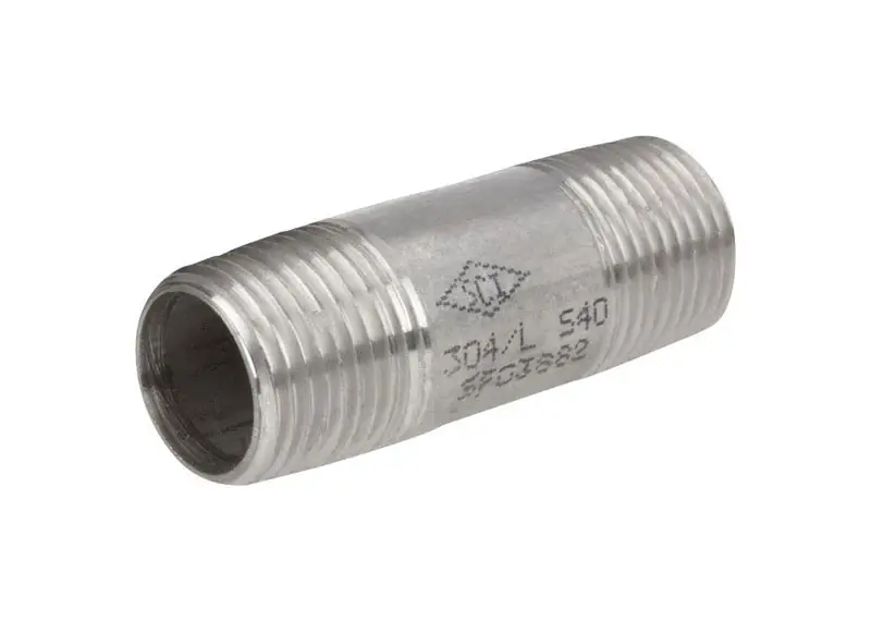1 In. Mpt Stainless Steel 2 In. L Pipe Nipple - Lead-free