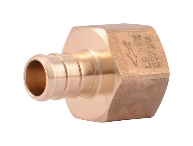 SharkBite 1/2 In. FPT X 1/2 In. D Crimp Brass Connector