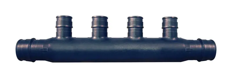 Pex Poly-alloy Flow Through Manifold 3/4 In. X 4, 1/2 In. Outlets