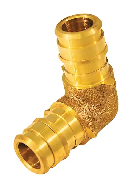 1/2 In. Barb X 3/4 In. Barb 90 Deg. Brass Reducing Pex-a Elbow
