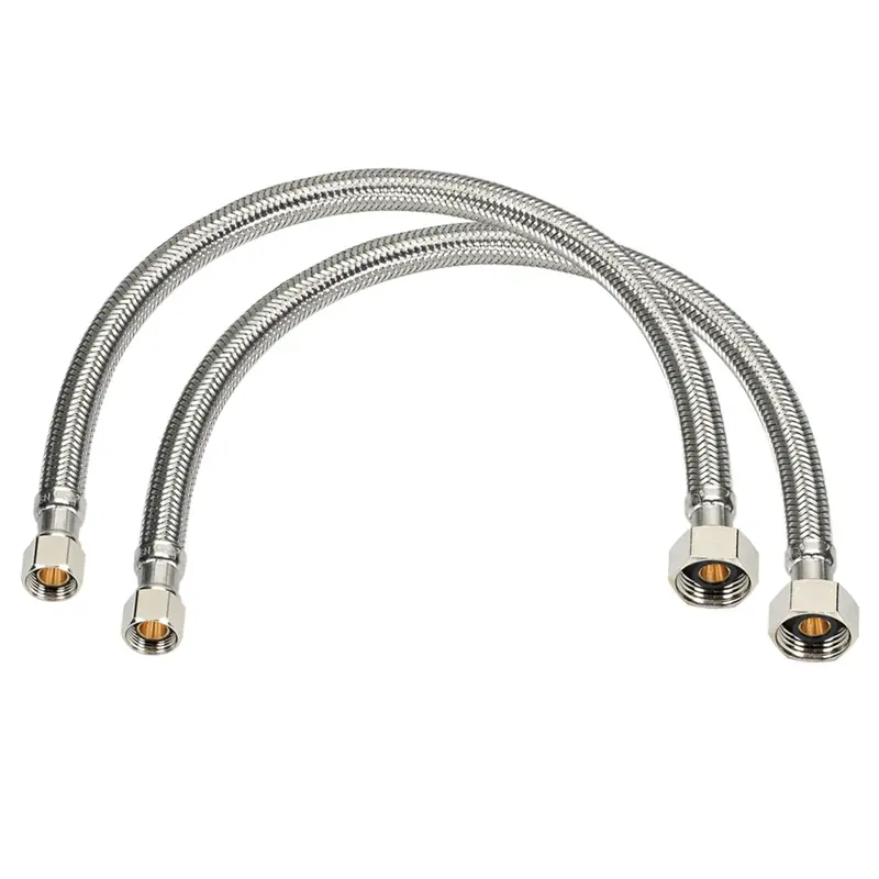 Homewerks 3/8 In. Compression X 1/2 In. D FIP 16 In. Braided Stainless Steel Supply Line