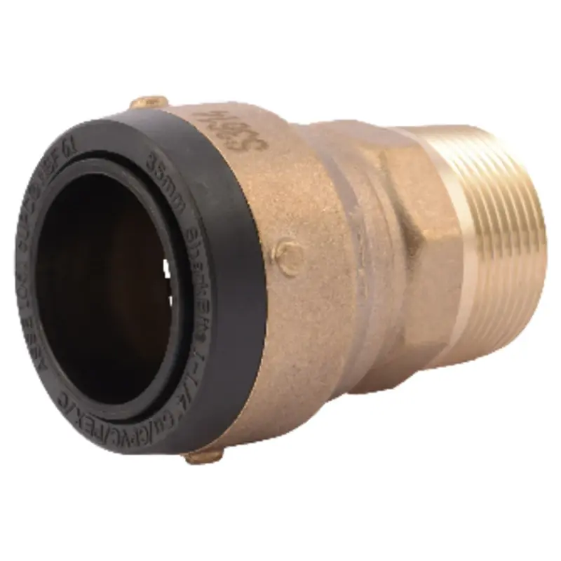 Push To Connect 1-1/4 In. D Male Connector - Lead Free Brass