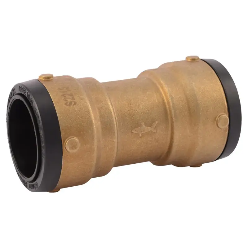 Push To Connect 1-1/2 In. D Coupling - Lead Free Brass Construction