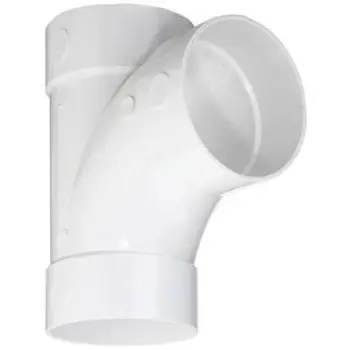 PVC Pipe Sewer And Drain Sanitary Tee, 4 In.