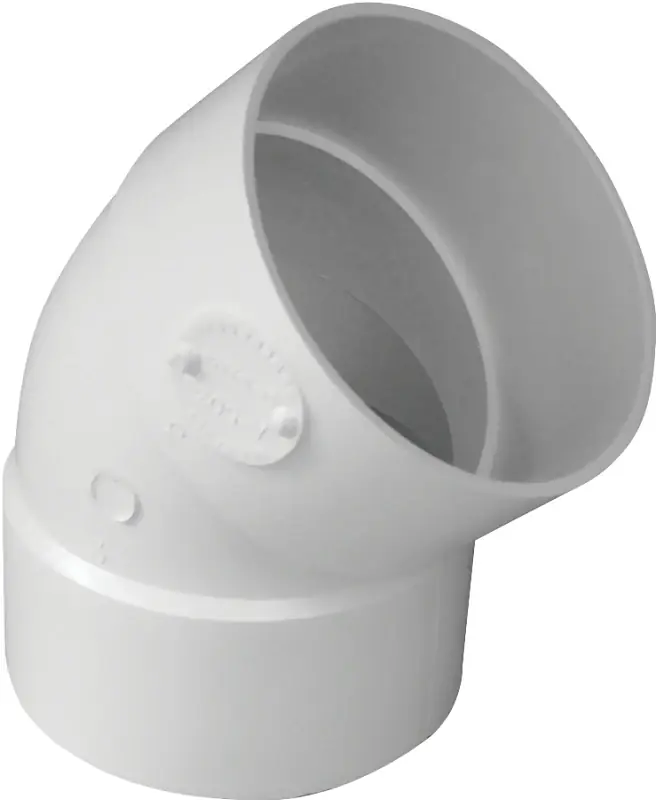 IPEX Canplas 4 In. SDR 35 45 Deg. PVC Sewer And Drain Elbow (1/8 Bend)