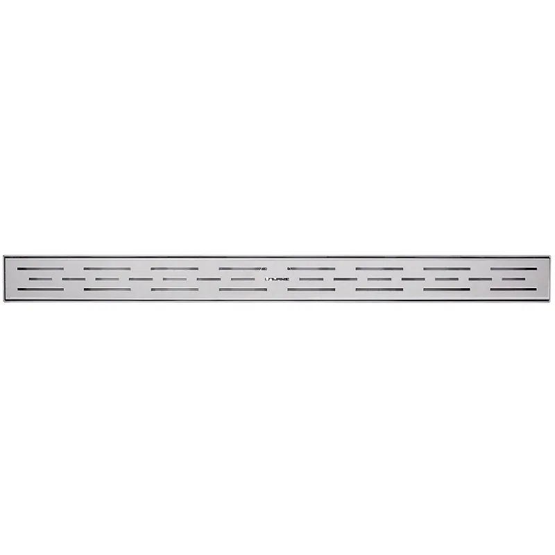 24 Inch Chrome Linear Shower Drain With Offset Pattern Grate