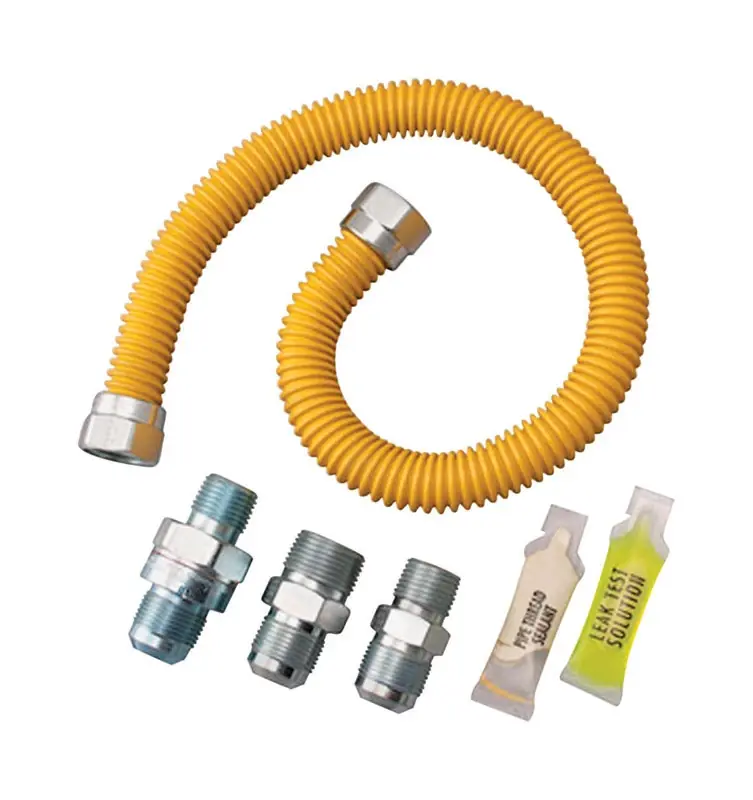Smartsense 1/2 In. Flare X 1/2 In. D Od 60 Ft. Stainless Steel Gas Connector Kit