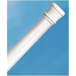 604w Adjustable 60-inch White Tension Shower Curtain Rod