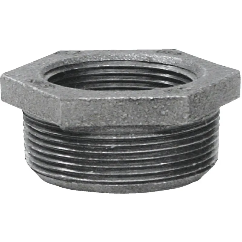 Black Pipe Hex Reducing Bushing, 1-1/2 X 1 In.