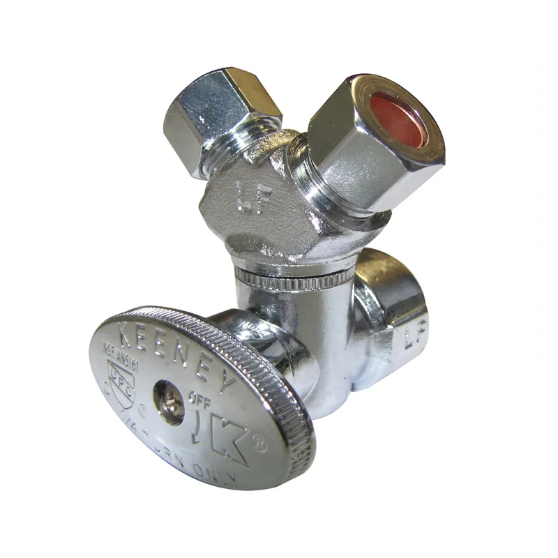 1/2 In. Fip X 3/8 In. Compression Brass 3-way Valve