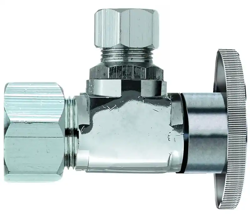 5/8 In. Compression X 3/8 In. Compression Brass Angle Valve - Lead-free