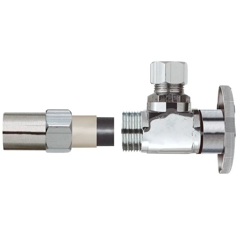 1/2 In. Compression X 3/8 In. Compression Brass Angle Valve