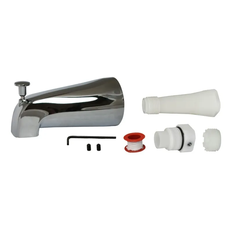 1-handle Chrome Plated Tub Spout With Front Diverter And Universal Fit