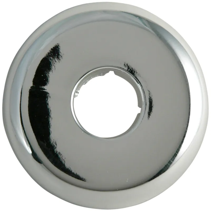 Floor & Ceiling Plate Flange, Chrome Plated Plastic, For 1/2-In. Iron