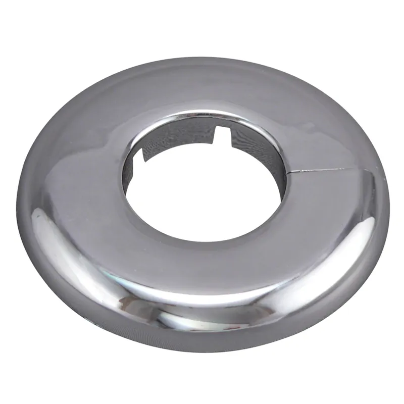 Floor & Ceiling Plate Flange, Chrome Plated Plastic, For 1 In. Iron