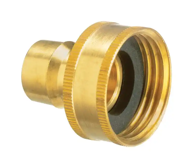 Plumb Pak Brass 3/4 In. D X 3/4 In. D Hose Connector 1 Pk