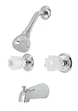 Oak Brook Two Handle Tub & Shower Faucet F2010507cp-aca1 Acrylic Chrome Finish