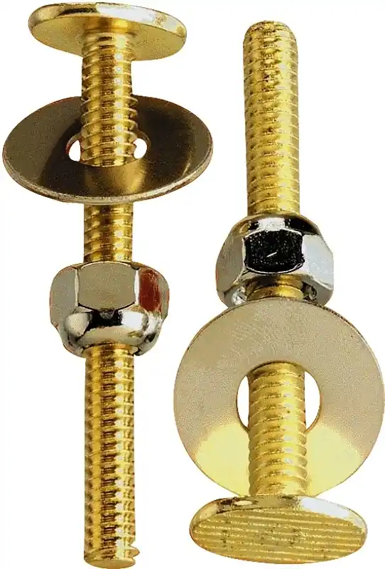 Toilet Bolt Set Brass 2-1/4 In. Height For Toilet Repair