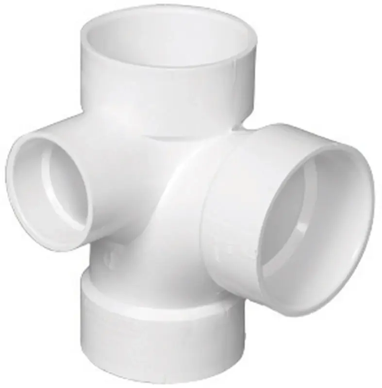 Charlotte Pipe Schedule 40 3 In. Hub X 3 In. D Hub PVC Sanitary Tee With Left Side Inlet 1 Pk