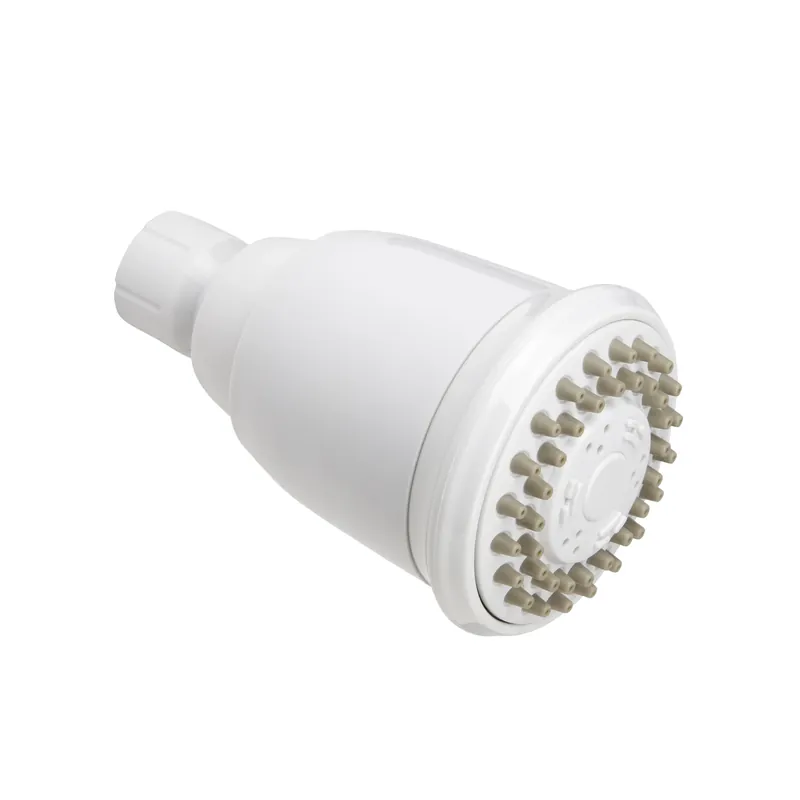 White Plastic Showerhead With 3 Settings And 1.8 Gpm Flow Rate