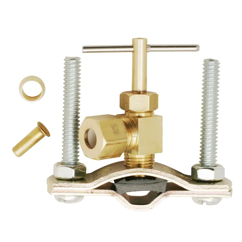 1/4 In. Brass Saddle Valve For 3/8 To 3/4 In. Tubing