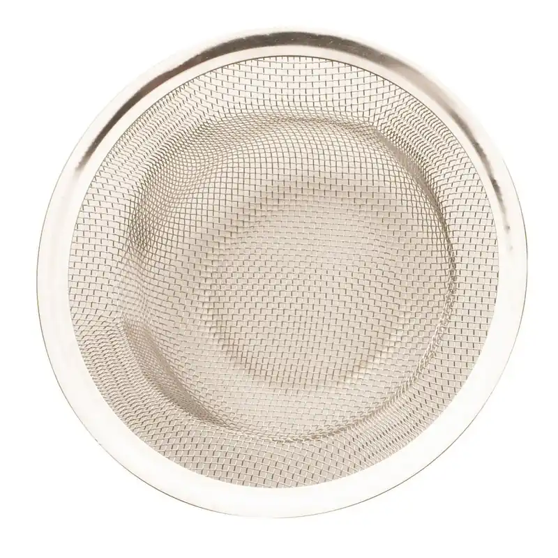 2-1/2 In. Diameter Natural Stainless Steel Strainer Basket Gray