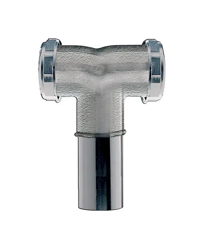 1-1/2 In. Diameter Brass Tee And Tailpiece With Chrome Finish