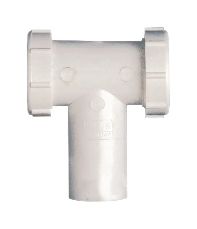 1-1/2 In. Diameter Plastic Center Outlet Tee For Kitchen Sink