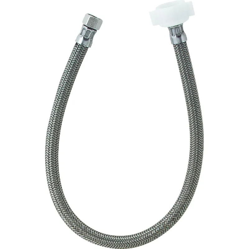 Faucet Water Supply Line, 3/8 Compression X .5 IP X 16-In.