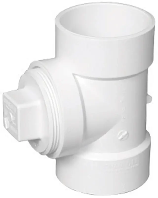 Charlotte Pipe 3 In. Hub X 3 In. D Hub PVC Cleanout Tee 1 Pk
