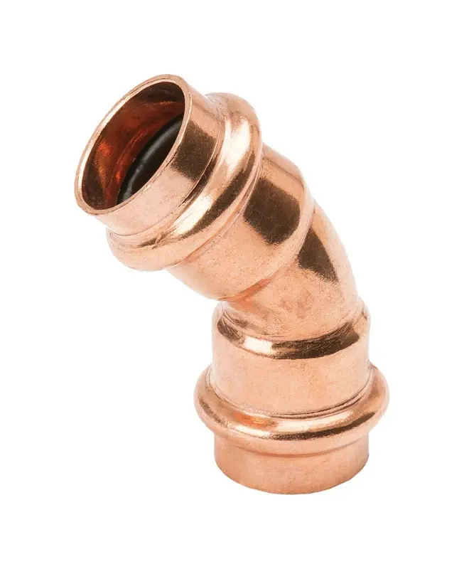 1/2 In. Press X 1/2 In. Dia. Copper 45 Degree Elbow Fitting