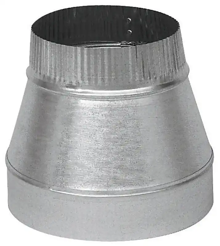 9 In. Diameter X 8 In. Diameter Galvanized Steel Furnace Pipe Reducer