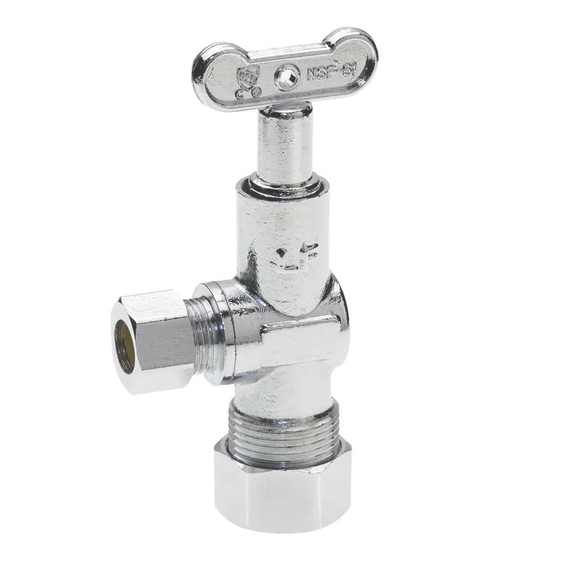 5/8 In. Comp X 3/8 In. Comp Chrome Angle Valve Model 190-032lk