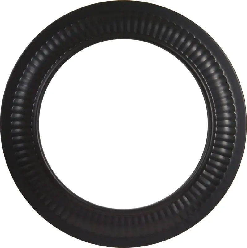 Black Stove Pipe Trim Collar, 24 Gauge, 7 In.