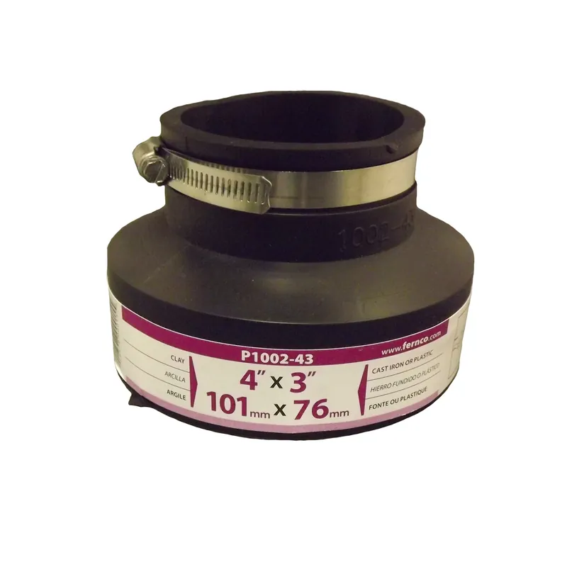 Fernco Schedule 40 4 In. Hub X 3 In. D Hub PVC Flexible Coupling 1 Pk