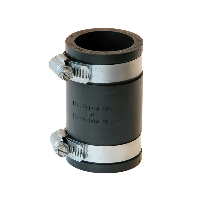 Fernco Schedule 40 1-1/4 In. Hub X 1-1/4 In. D Hub PVC Flexible Coupling 1 Pk