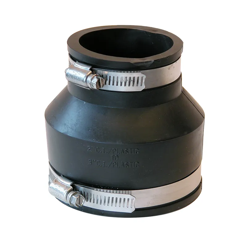 Fernco Schedule 40 3 In. Hub X 2 In. D Hub PVC 4-1/2 In. Flexible Coupling 1 Pk