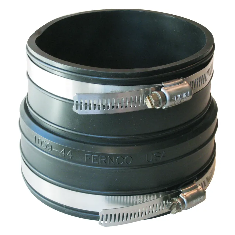 Fernco Schedule 40 4 In. Socket X 4 In. D Socket PVC Flexible Coupling 1 Pk