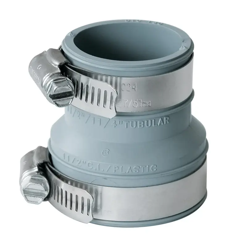 Fernco Schedule 40 1-1/2 In. Hub X 1-1/4 In. D Hub PVC Connector 1 Pk