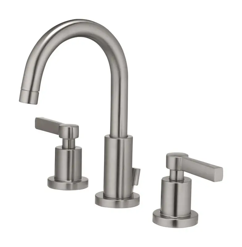 Brushed Nickel Widespread Bathroom Sink Faucet 8 In. With High Arc Spout