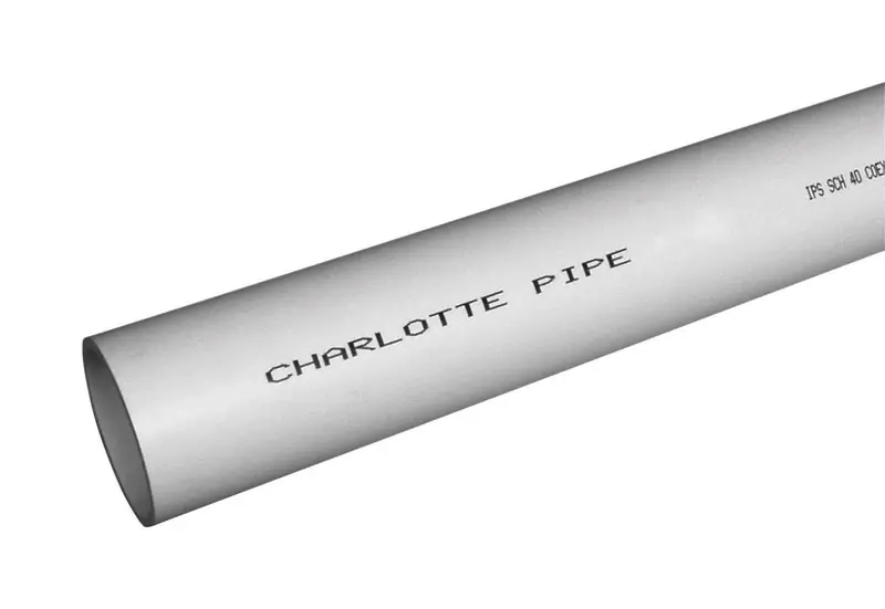 PVC Cell Core DWV Pipe, Schedule 40, 3-In. X 5-Ft.