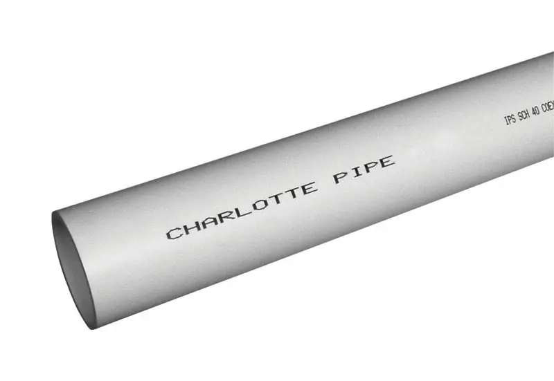 PVC Cell Core DWV Pipe, Schedule 40, 4-In. X 5-Ft.