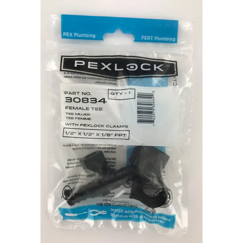 Pexlock 1/2 In. Pex X 1/8 In. D Pex Ppsu Reducing Tee