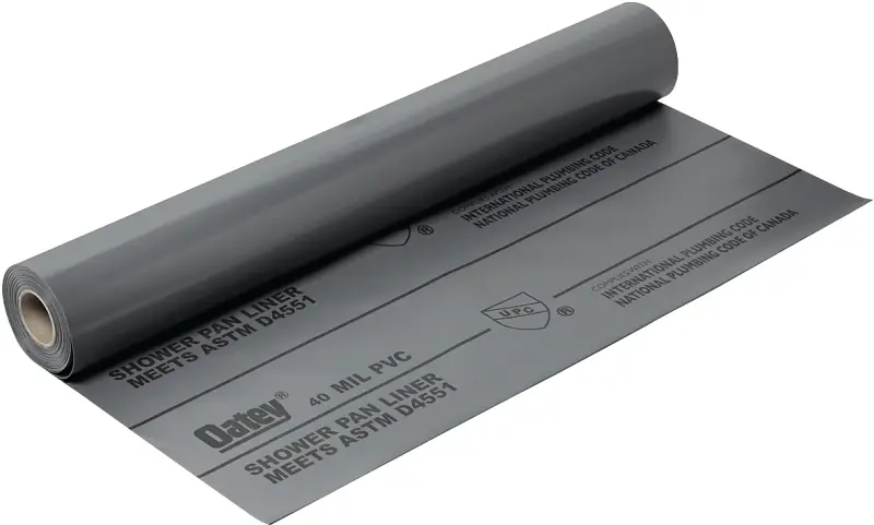Gray Flexible Shower Pan Liner Pvc 5‘ X 40‘ 40 Mil