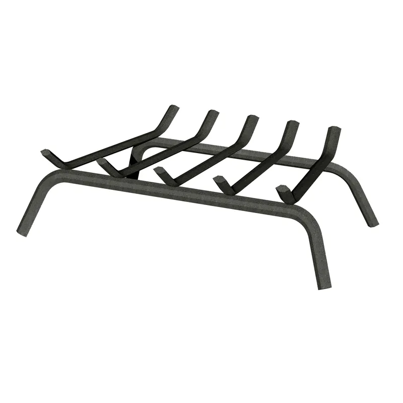 Wrought Iron Fireplace Grate, Black, 23 In.