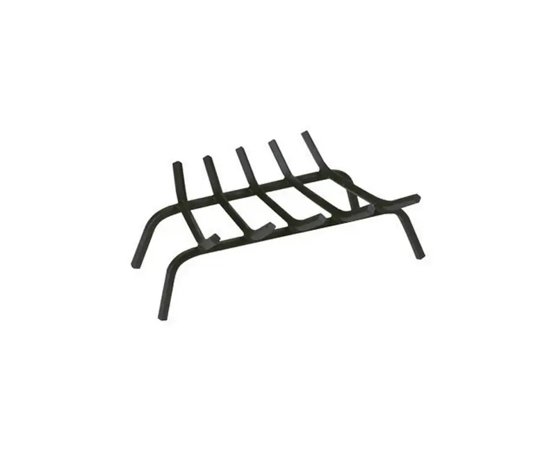 Open Hearth Black Matte Steel Fireplace Grate 18" Width, 6" Height, 11" Depth