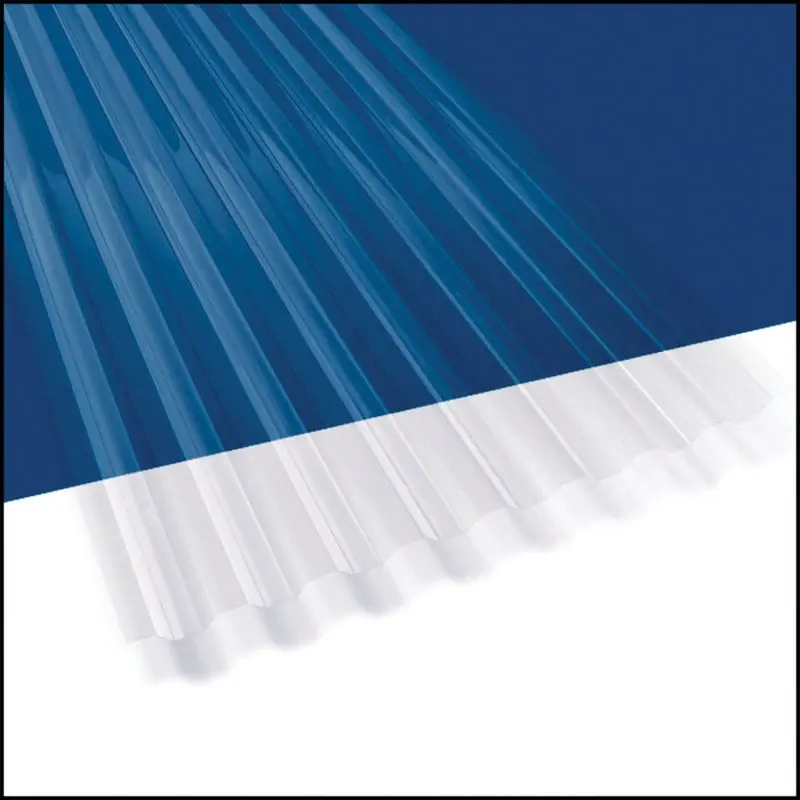 26 In. W X 12 Ft. L Clear Polycarbonate Corrugated Roofing Panel